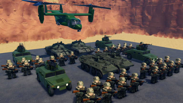 Official Military Army Tycoon promotional artwork showing close combat